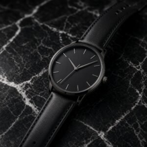 Black Leather Watch